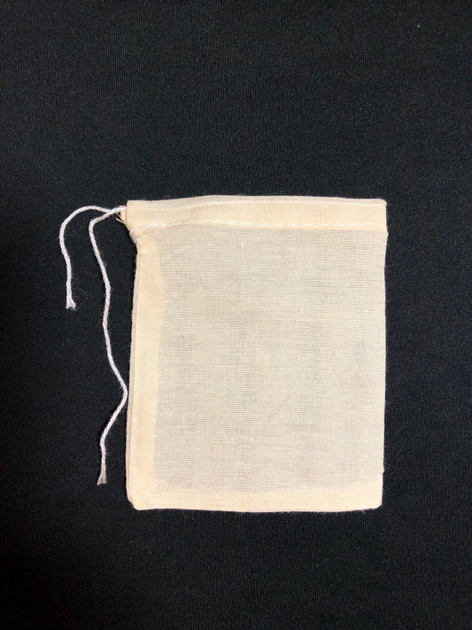 Muslin Bags - 3"x4" reusable food grade unbleached filter bags - Rootalia